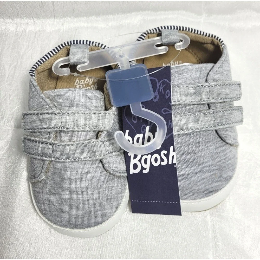 Baby‎ B'Gosh Shoes - Hook/Loop Closure - Heather Gray - Size 6-9 Months